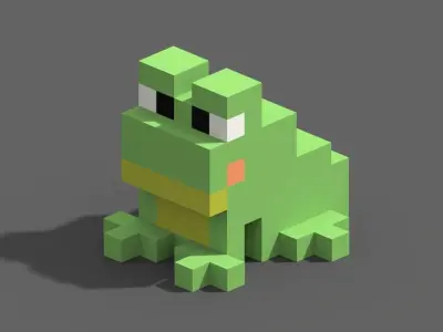 Voxel Animals Low-poly 3D model