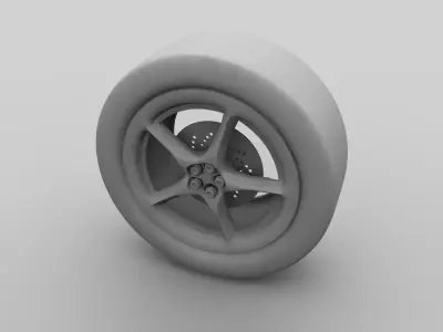 Sports car wheel Free 3D model