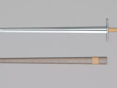 Norman Sword Low-poly 3D model