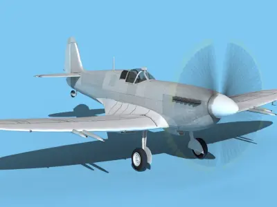 Supermarine Spitfire MK XII V00 3D model