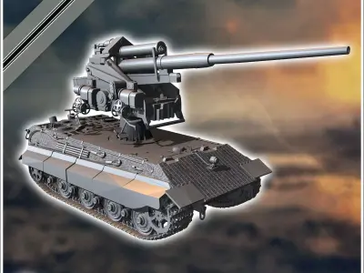 E-75 128mm Flak 40 Entwicklung - Germany Eastern Western Berlin 3D print model