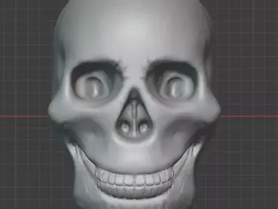 Human skull 3d blender model Free 3D model