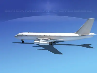Boeing 707 Unmarked 3 3D model