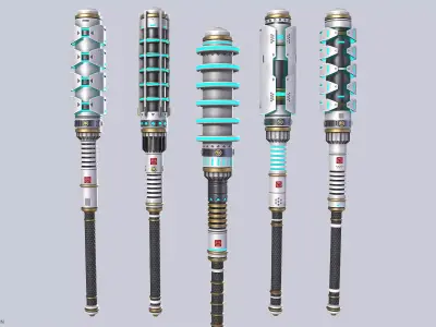 Scifi Powerbat collection 3D Model Pack