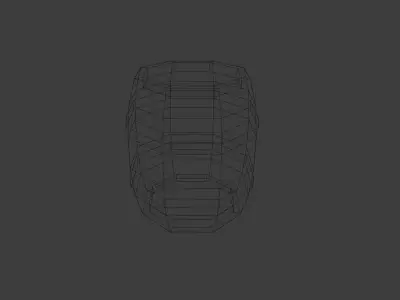 Low-poly barrel Free low-poly 3D model