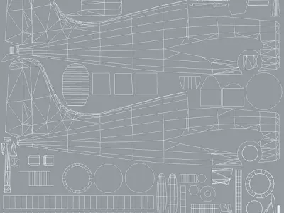 Grumman FM2 Wildcat Aircraft Low-poly 3D model