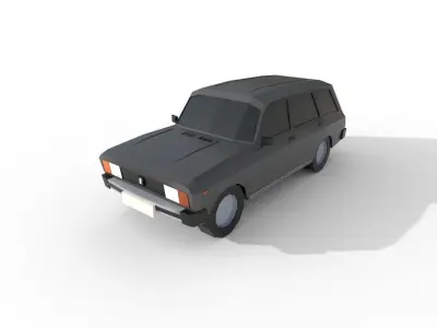Lada 2104 1984 - 1534 poly - 5 Diffirent Colour Low-poly Low-poly 3D model