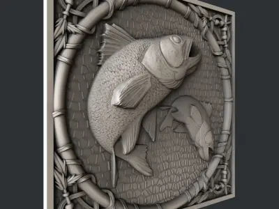 3d STL models for CNC fish 3D model