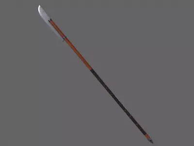 PBR Polearm V3b Low-poly 3D model