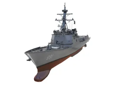 DDG-991 Sejong - KDX-III navy ship 3D model