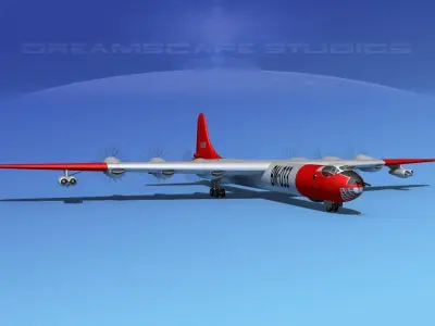 Convair B-36N Nuclear Powered Peacemaker 3D model