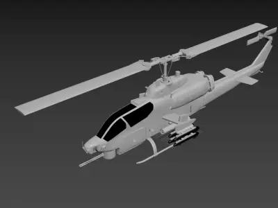ah1w Helicopter 3D print model