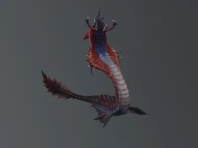 Monster Insect Fantasy Low Poly Low-poly 3D model