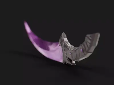 Magical Arcane Jambiya Dagger Low-poly 3D model