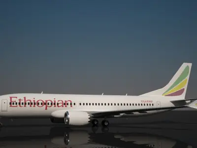 Ethiopian Airlines 737 MAX 8 3D model