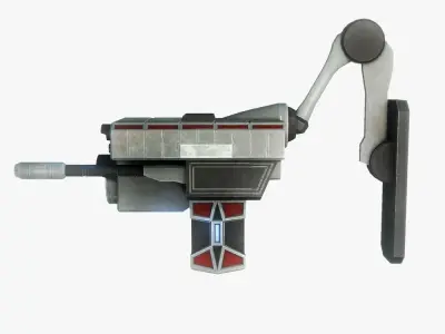 Security camera 02 sci-fi low poly rigged Low-poly 3D model