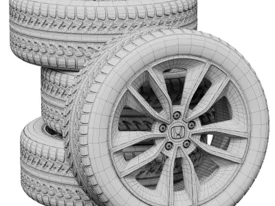 Honda wheels 3D model