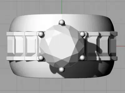 jewelry ring with diamond in it Free 3D model