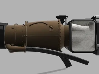 Turbomeca Alouette III 3 turbine for vario rc model helicopter 3D print model