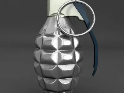 Realistic Grenade metal 3D model