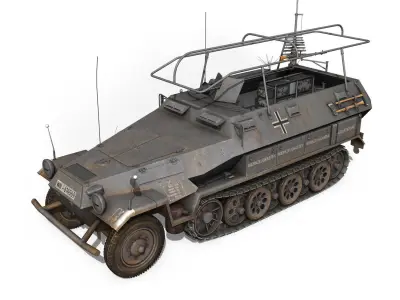 SDKFZ 251 3 Ausf A - Communications Vehicle - 8 PD 3D model