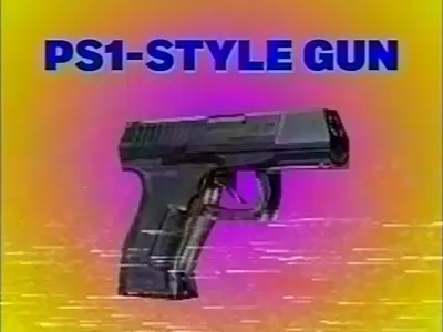 P99 Pistol Gun PSX PS1 Low-poly 3D model