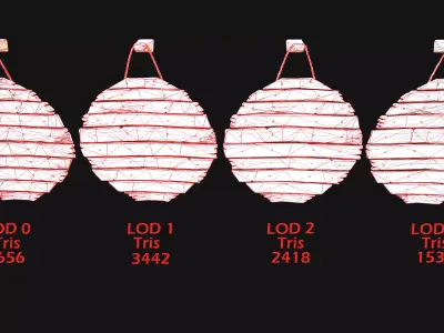 Medieval Wooden Target Furniture Fair Environment Low-poly 3D model