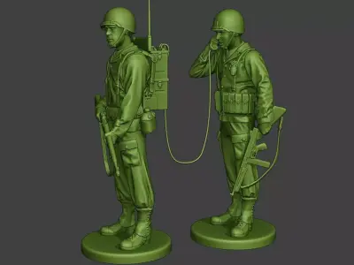 American engineer soldiers ww2 SCR-300 A9 3D print model