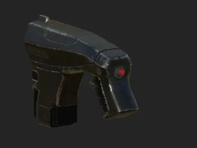 Low Poly Sci-fi Gun Low-poly 3D model