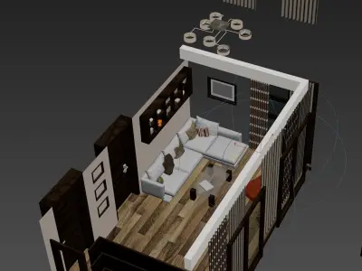 MULTIPLE LIVING ROOM SCENE AND ELEMENTS Free 3D model