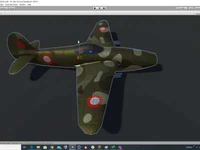 Pack of realistic pbr 42 low poly game AR VR ready aircraft Low-poly 3D model