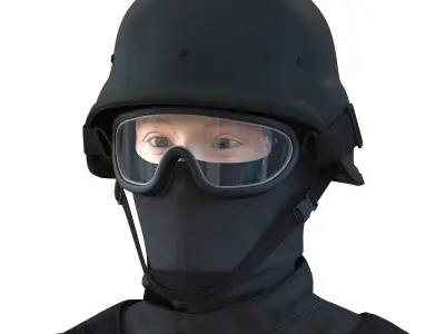 SWAT Man Rigged 3D model
