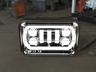 Faro Led Malibu 5 pulgadas Low-poly 3D model