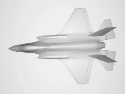 F-35A accurate model Low-poly 3D model