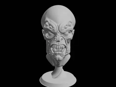 Mutant Alien Grotesque Creature Sculpture 3D print model