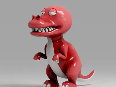 3D Dinosaur cartoon 4 3D model