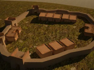 TROY I circular fortification 3D model