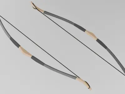 Game Ready Arrow and Bow Weapons Package v1 - 6 Assets Low-poly 3D model