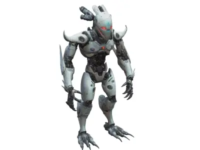 terrifying robot from a scifi dream 3D model