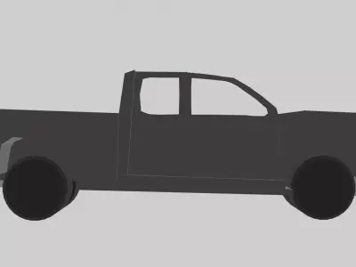 Low Poly Truck pickup Free low-poly 3D model