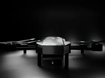 Drone quadcopter with gimbal 3D model