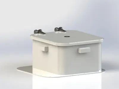 Weathertight Marine Hatch white painted Free 3D model