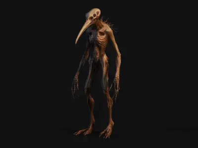 Horror 3D Character ready for Game and Animation Low-poly 3D model