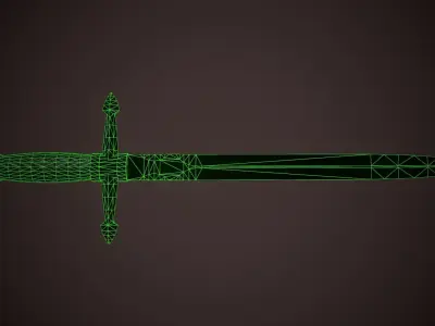Medieval Dagger - game ready model Low-poly 3D model