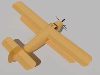 Antonov AN-2 Low-poly 3D model