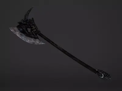 Two Handed Battleaxe Low-poly 3D model