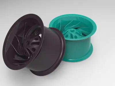 Go-Kart Tyre Rim 3D model