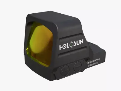 Holosun classic HS507COMP red dot sight Low-poly 3D model