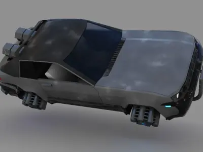 scifi car 3D model
