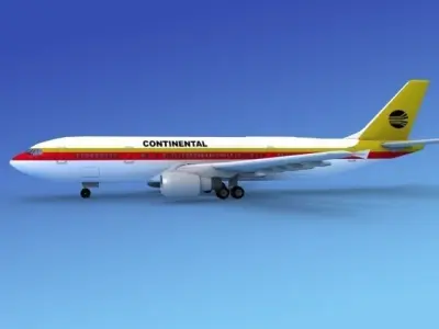 Airbus A300 Continental 1 3D model